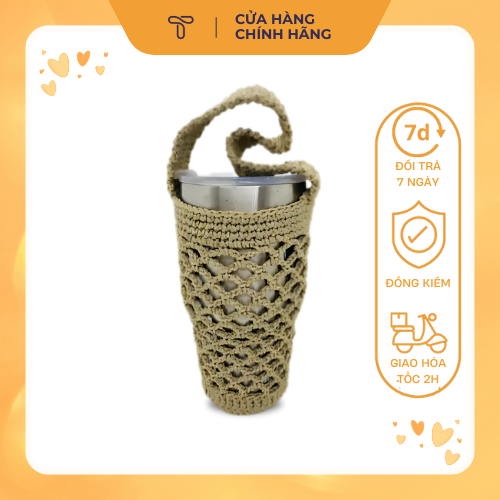 Túi Len handmade Xanh rêu cho bình đựng nhiệt 700ml THETIS STORE.png